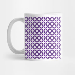 Retro Circles and Diamonds Purple 2 Mug